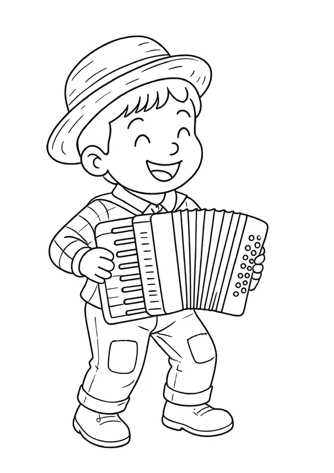 desenho de caipira menino para colorir e imprimir para imprimir e colorir - imagem 3